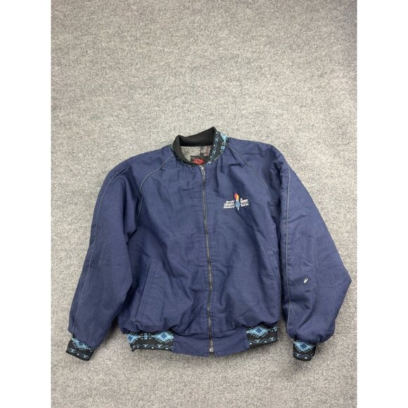 Vintage Kyta Make Co Jacket Men's XL Blue Blanket Lined Full Zip Work Coat - Picture 1 of 8